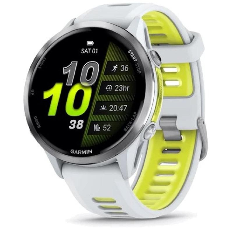 Умные часы Watch Garmin Forerunner 970 47mm Titanium Whitestone/Yellow 010-02969-61
