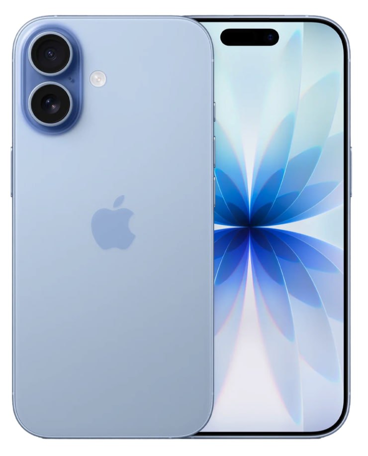 смартфон apple iphone 17 256 гб, mist blue (esim)