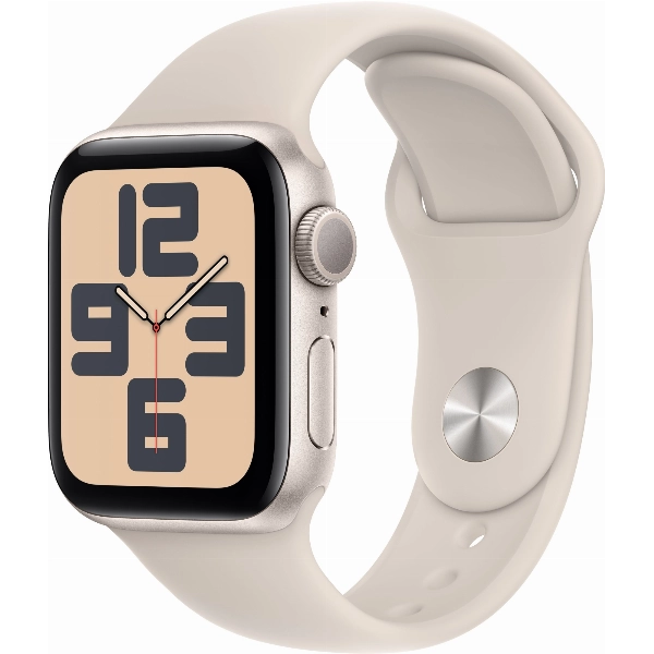 умные часы apple watch se (2023) 44 starlight case starlight sport band s/m (mre43)