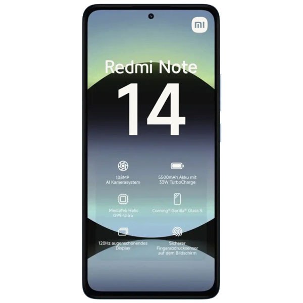 смартфон xiaomi redmi note 14 nfc 8/128 гб ocean blue