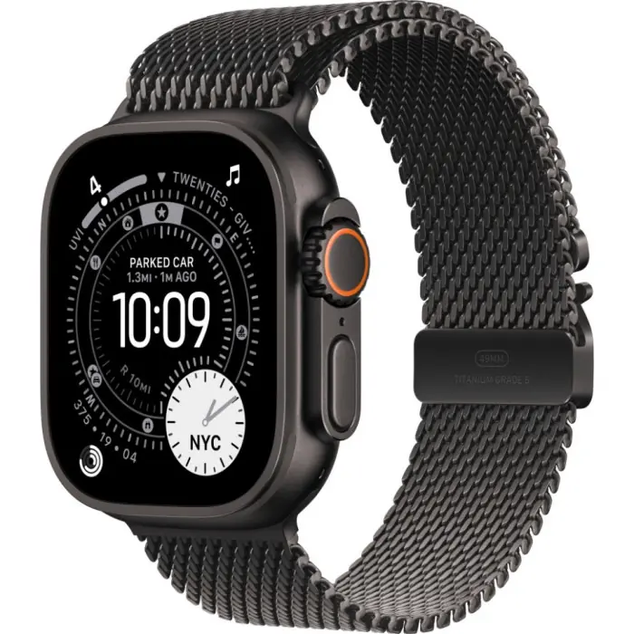 умные часы apple watch ultra 3 49 black titanium case with m black titanium milanese loop умные часы apple watch ultra 3 49 black titanium case with m black titanium milanese loop