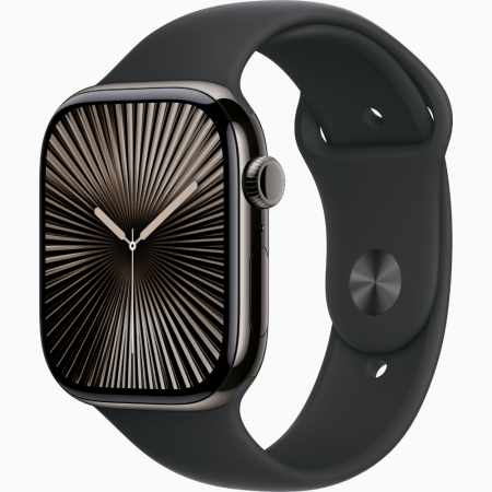 Умные часы Apple Watch S10 42 mm Slate Titanium Case Black Sport Band S/M (MWXG3) LTE Умные часы Apple Watch S10 42 mm Slate Titanium Case Black Sport Band S/M (MWXG3) LTE