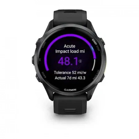 умные часы watch garmin forerunner 970 47 mm black carbon gray dlc titanium with black 010-02969-10