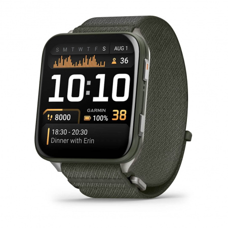 Умные часы Watch Garmin Venu X1 Moss Titanium Caseback Moss Band 010-02980-03
