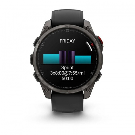 умные часы watch garmin fenix 8 pro 51mm amoled sapphire titanium carbon gray 010-03199-01