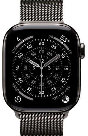 умные часы apple watch s11 46mm slate titanium case with milanese loop slate m/l