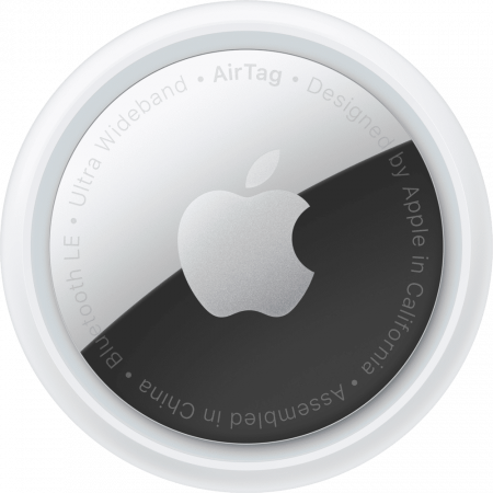 трекер apple airtag белый/серебристый, 1 шт.