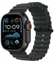 умные часы apple watch ultra 2 (2024)  49 black titanium case with black ocean band