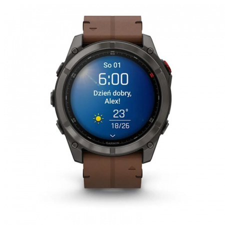 умные часы watch garmin fenix 8 pro 51mm amoled sapphire titanium carbon grey chestnut leather 010-03199-40