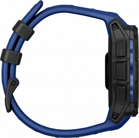 умные часы watch garmin instinct 3 50 amoled black with black/bolt blue band 010-03020-03
