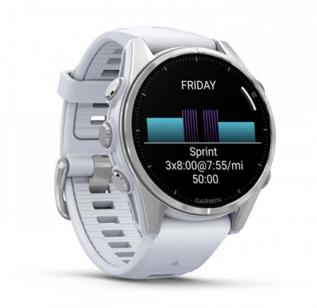 умные часы watch garmin fenix 8 43 amoled sapphire soft gold with whitestone 010-02903-18