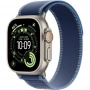 умные часы apple watch ultra 3 49 natural titanium case with m/l blue/bright blue trail loop