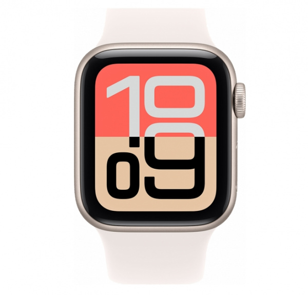 умные часы apple watch se 3 40mm (2025) starlight aluminum case with sport band starlight s/m