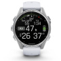 умные часы watch garmin fenix 8 43 amoled silver with whitestone silicone