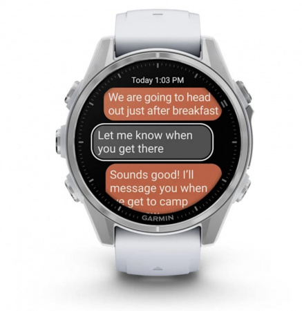 умные часы watch garmin fenix 8 43 amoled sapphire soft gold with whitestone 010-02903-18