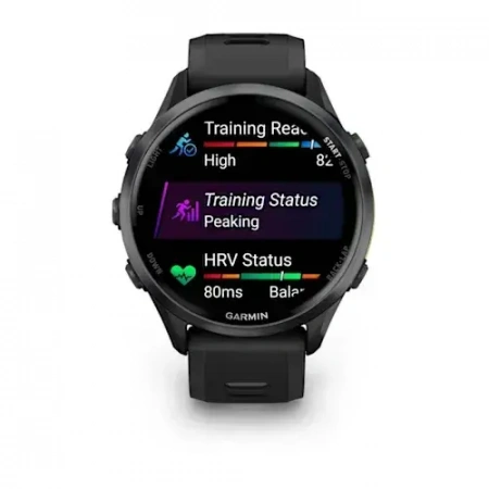 умные часы watch garmin forerunner 970 47 mm black carbon gray dlc titanium with black 010-02969-10
