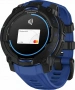 умные часы watch garmin instinct 3 50 amoled black with black/bolt blue band 010-03020-03
