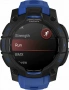 умные часы watch garmin instinct 3 50 amoled black with black/bolt blue band 010-03020-03