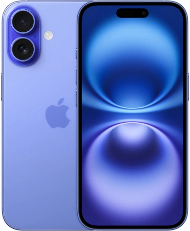 смартфон apple iphone 16 256 гб, ultramarine (nano-sim + esim)