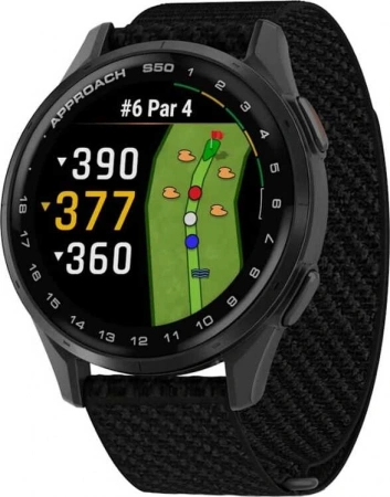 умные часы watch garmin approach s50 43 black with black nylon
