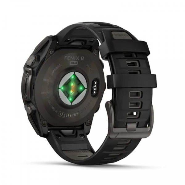умные часы watch garmin fenix 8 51 solar sapphire carbon gray dlc titanium 010-02907-70