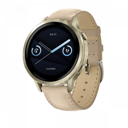 Умные часы Watch Garmin Venu 4 41 mm Lunar Gold Leather 010-03013-00 Умные часы Watch Garmin Venu 4 41 mm Lunar Gold Leather 010-03013-00